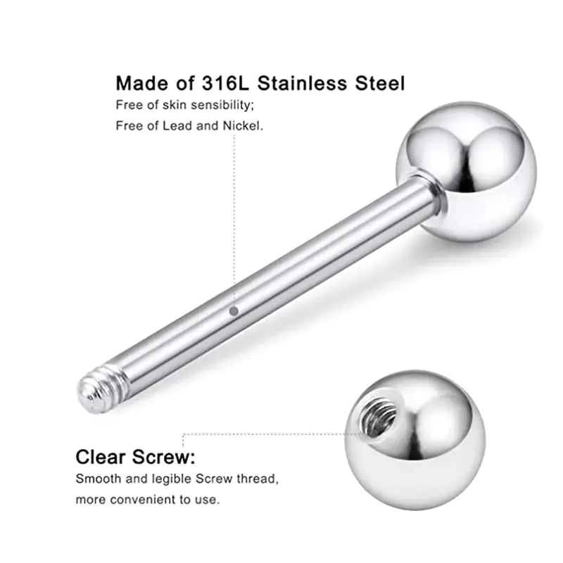 Popular Body Jewelry Piercing Barbell - 316 Stainless Steel