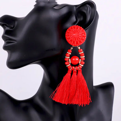 Bohemian Long Tassel Earrings Jewelry Accessories