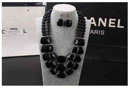 Flower Necklace Jewelry Set