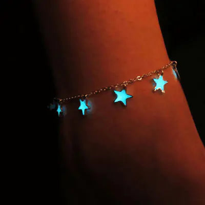 Glowing Night Jewelry: Star and Heart Bracelet