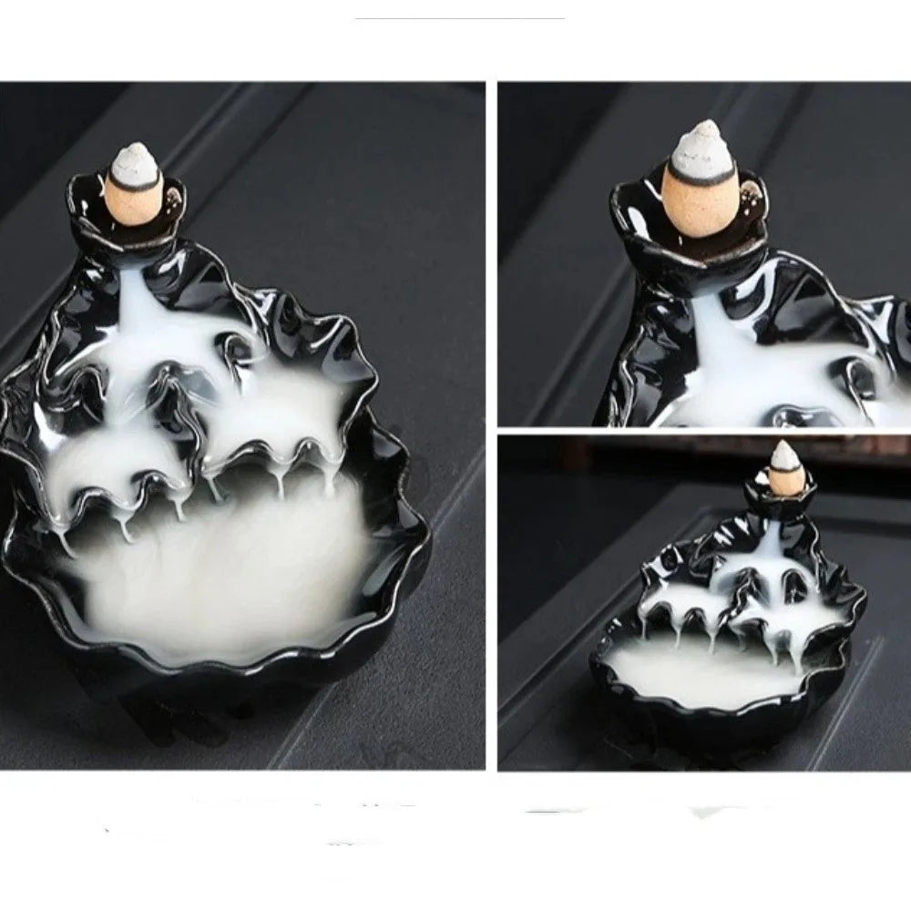 Zen Cascade Ceramic Incense Waterfall