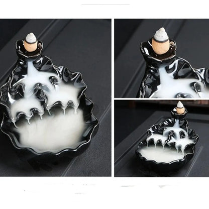Zen Cascade Ceramic Incense Waterfall