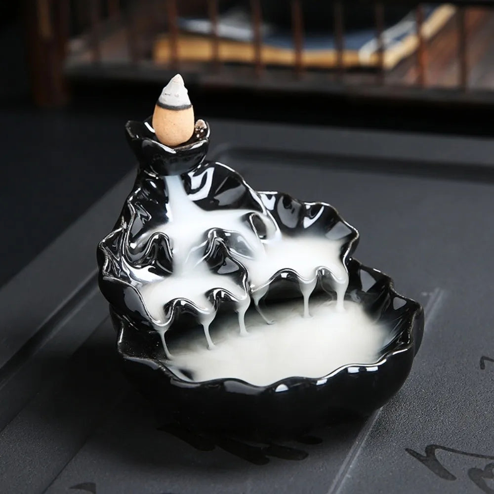 Zen Cascade Ceramic Incense Waterfall