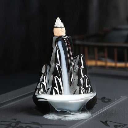 Zen Cascade Ceramic Incense Waterfall
