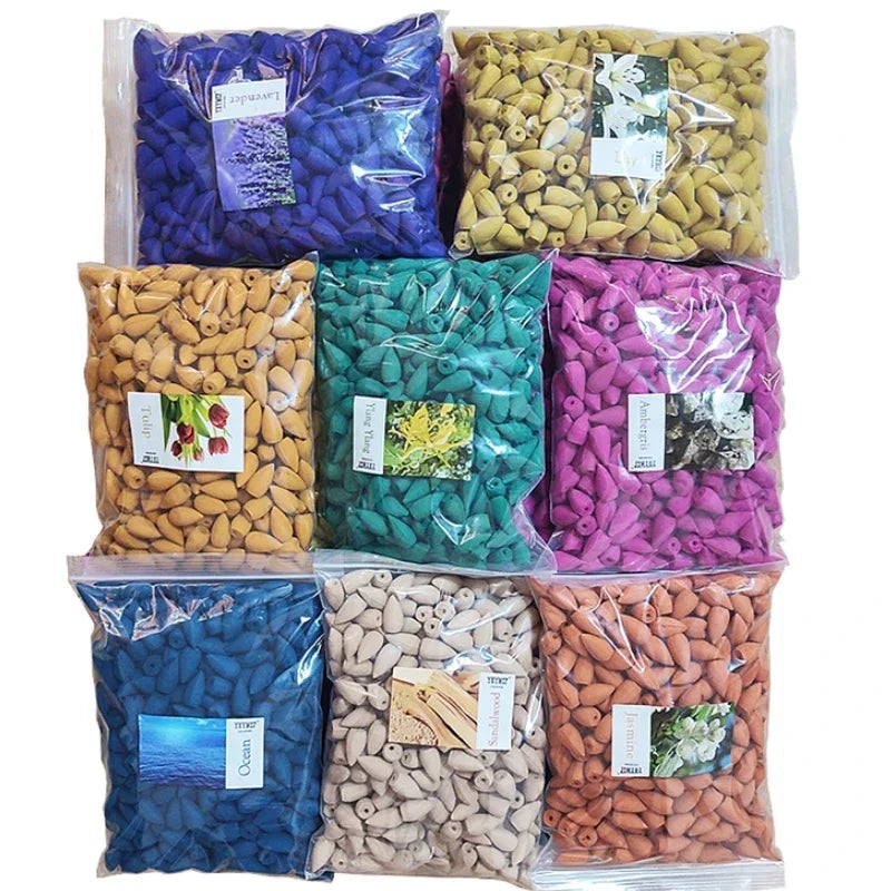 Premium Natural Backflow Incense Cones (120+ Piece Mega-Value Pack)