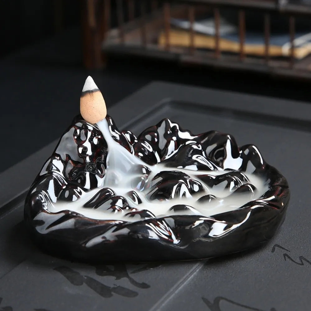 Zen Cascade Ceramic Incense Waterfall