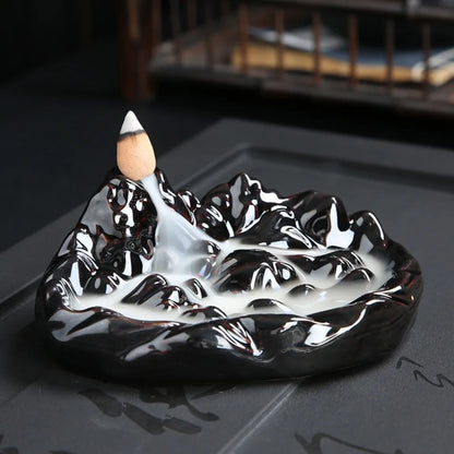 Zen Cascade Ceramic Incense Waterfall