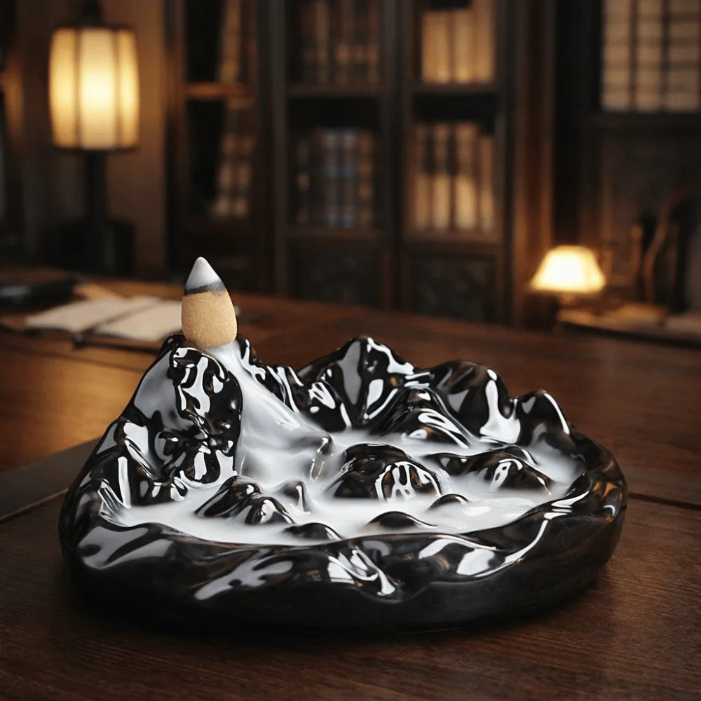 Zen Cascade Ceramic Incense Waterfall
