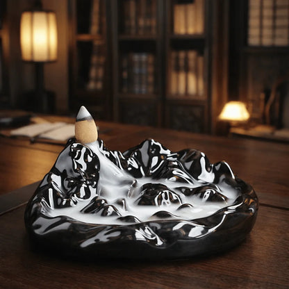 Zen Cascade Ceramic Incense Waterfall