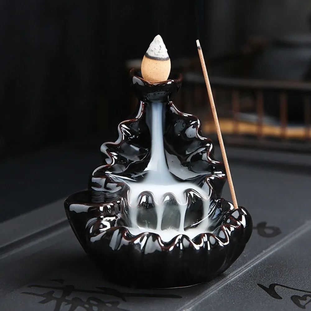Zen Cascade Ceramic Incense Waterfall