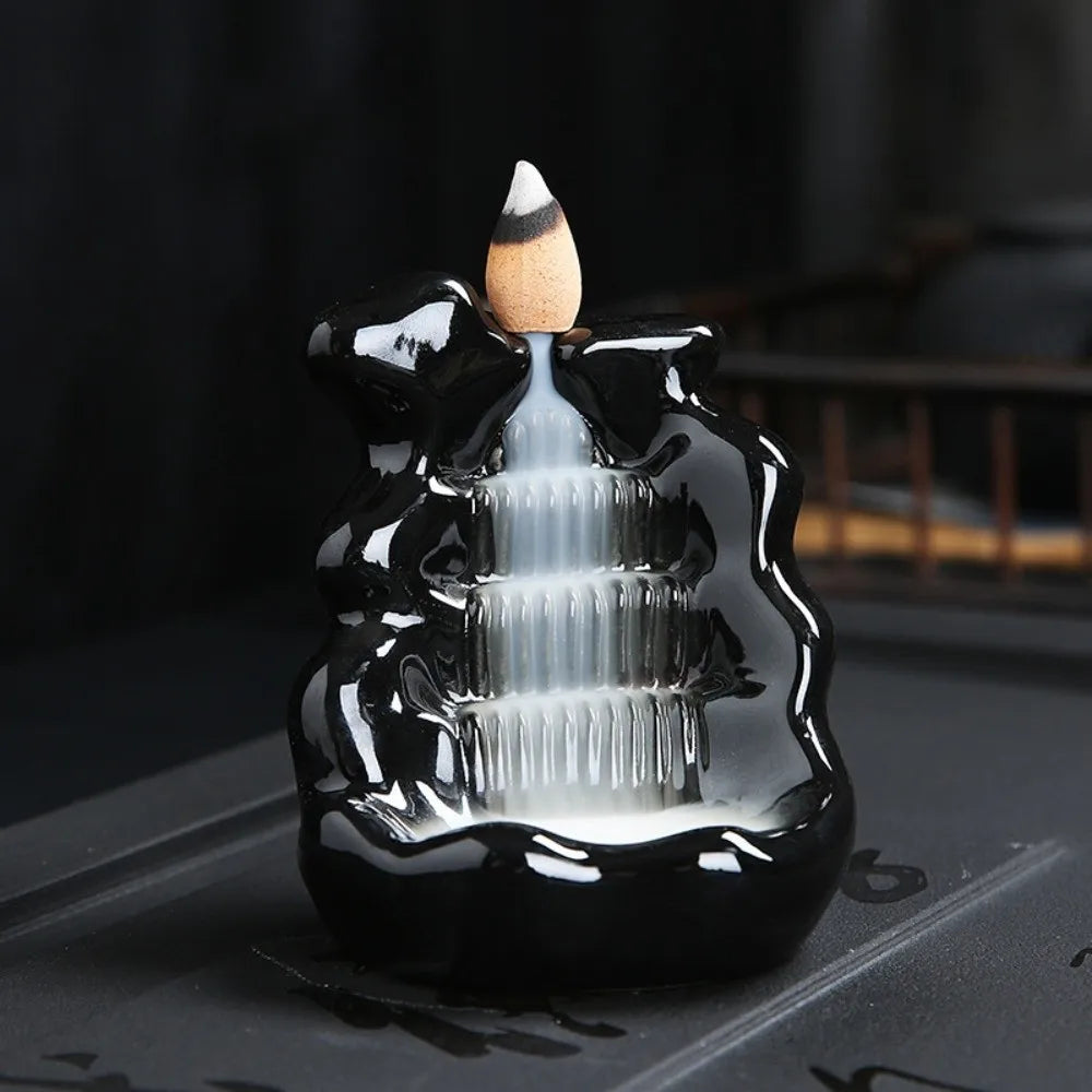 Zen Cascade Ceramic Incense Waterfall