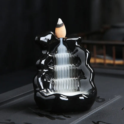 Zen Cascade Ceramic Incense Waterfall