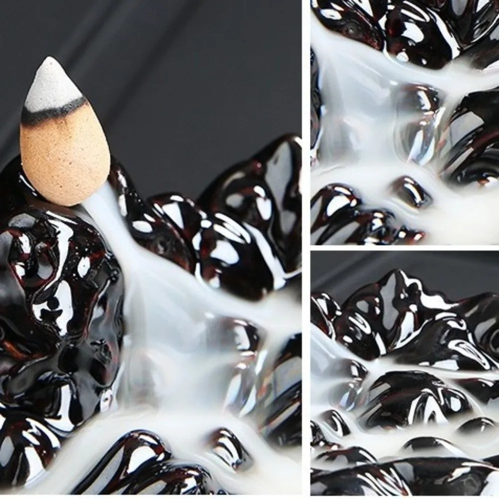 Zen Cascade Ceramic Incense Waterfall