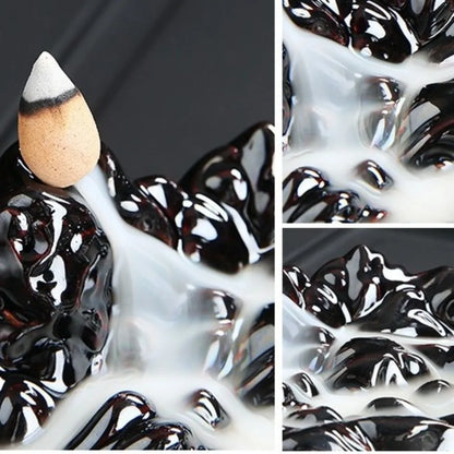 Zen Cascade Ceramic Incense Waterfall