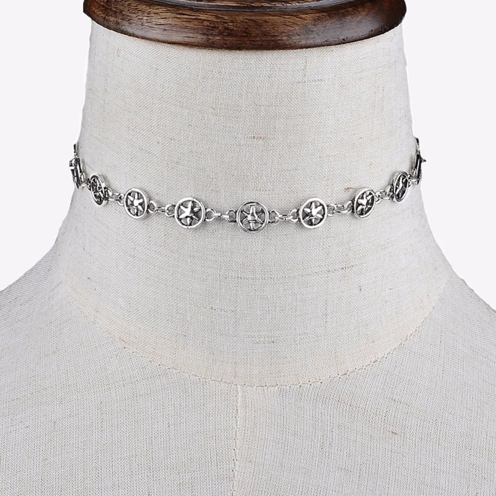 Stylish Hollow Hexagon Star Minimalist Alloy Necklace - Mystic Edge