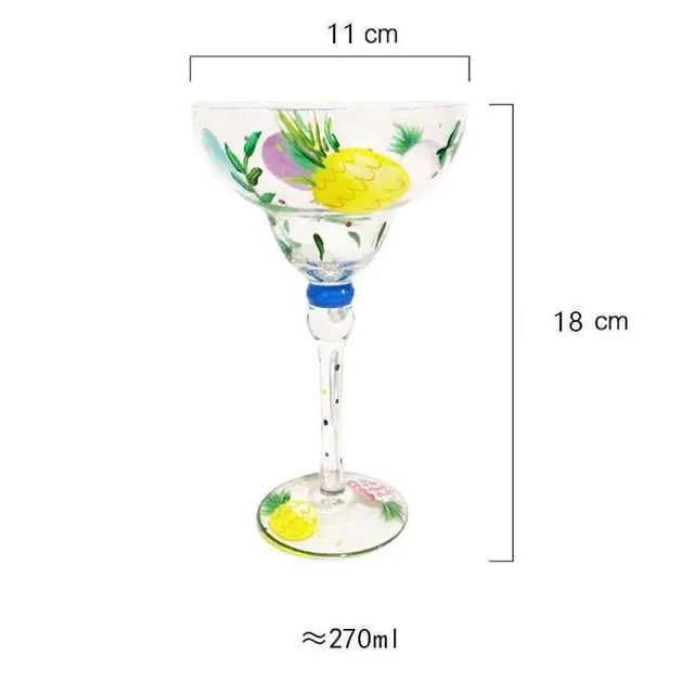 Handmade Colorful Margarita Wine Glasses for Parties