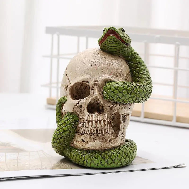 Day of the Dead Green Snake Head Home Decor Ornament - Mystic Edge