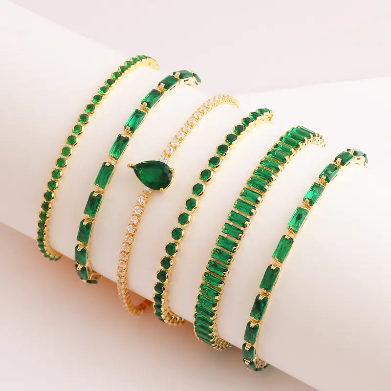 Green Zircon Women's Pull Bracelet Jewelry - Mystic Edge