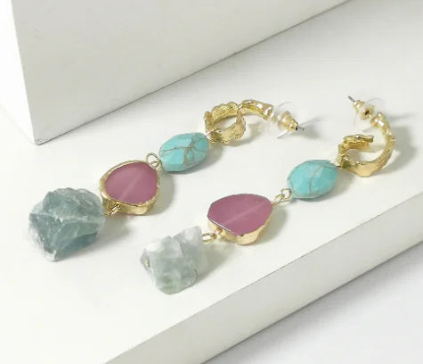Fashion Long Stone Earrings for Women - Direct from Factory - Mystic Edge