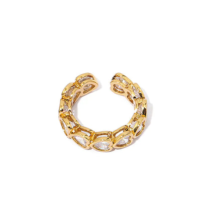 18K Gold Plated Love Heart-Shaped Ring - Mystic Edge