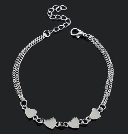 Glowing Night Jewelry: Star and Heart Bracelet