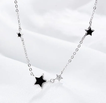 Star Necklace, Choker Chain, Titanium Steel Jewelry