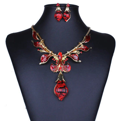 European Style Dripping Oil Bridal Jewelry Set - Mystic Edge