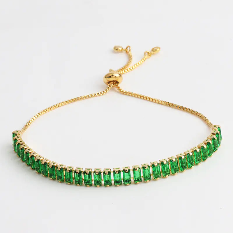 Green Zircon Women's Pull Bracelet Jewelry - Mystic Edge