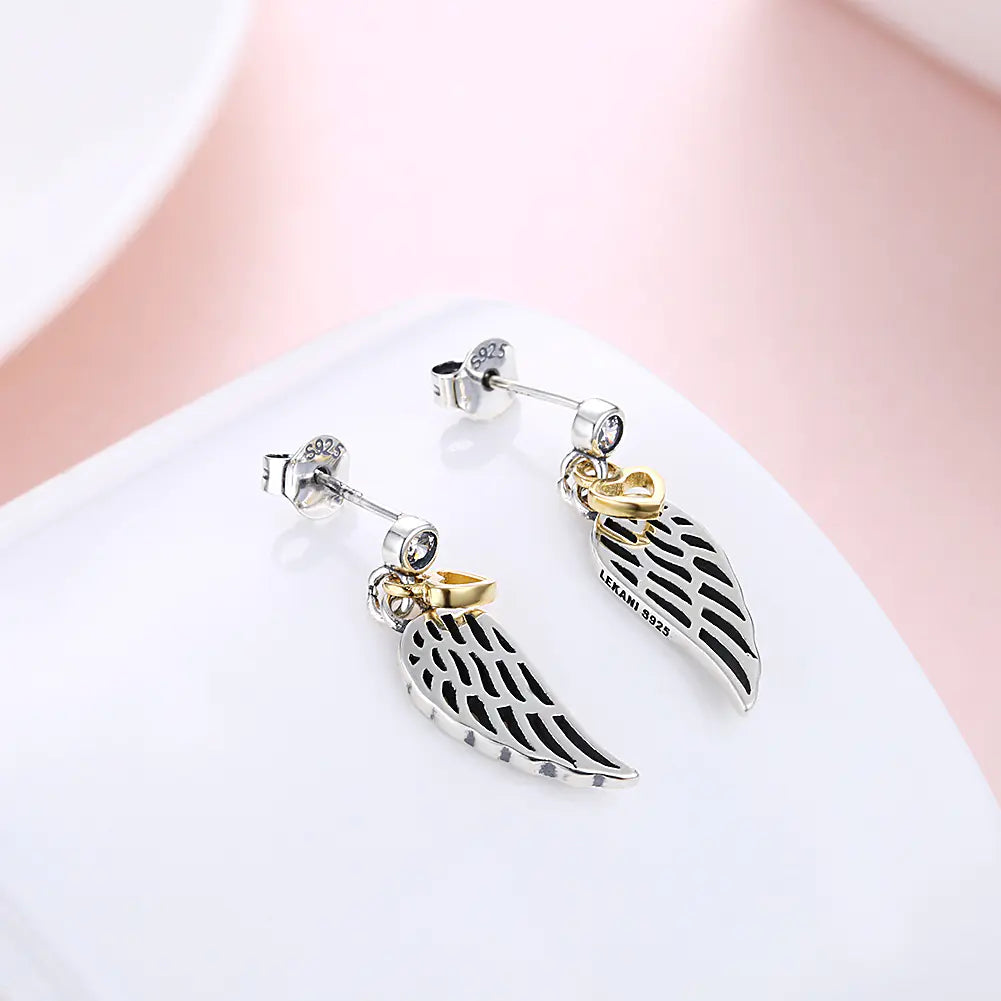 S925 Silver Tree of Life Wing Square Hollow Earrings - Mystic Edge