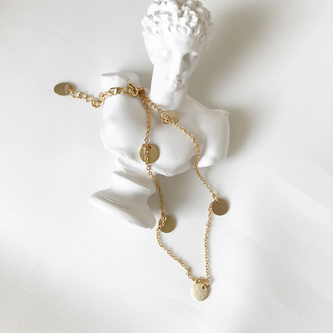 Korean S925 Silver Anklet with Gold Summer Charms - Mystic Edge
