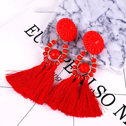 Bohemian Long Tassel Earrings Jewelry Accessories