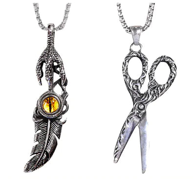 Vintage Feather Pendant Necklace for Hip Hop Style - Mystic Edge