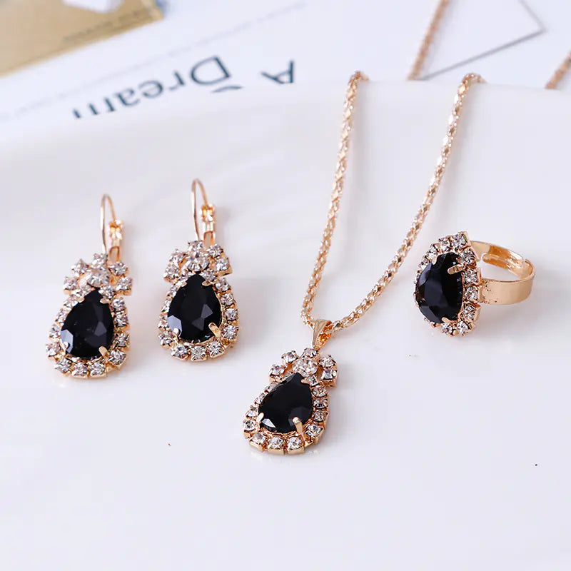 European Style Water Drop Jewelry Set for Brides - Mystic Edge