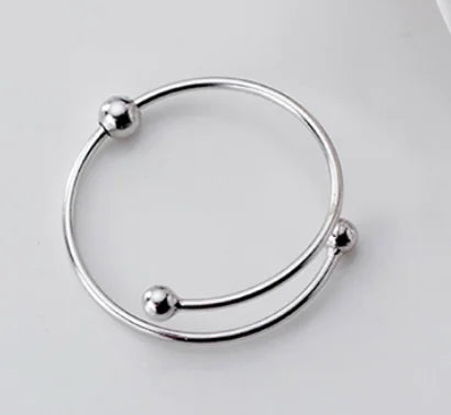 Adjustable S925 Silver Ring with Light Pearl Design - Mystic Edge