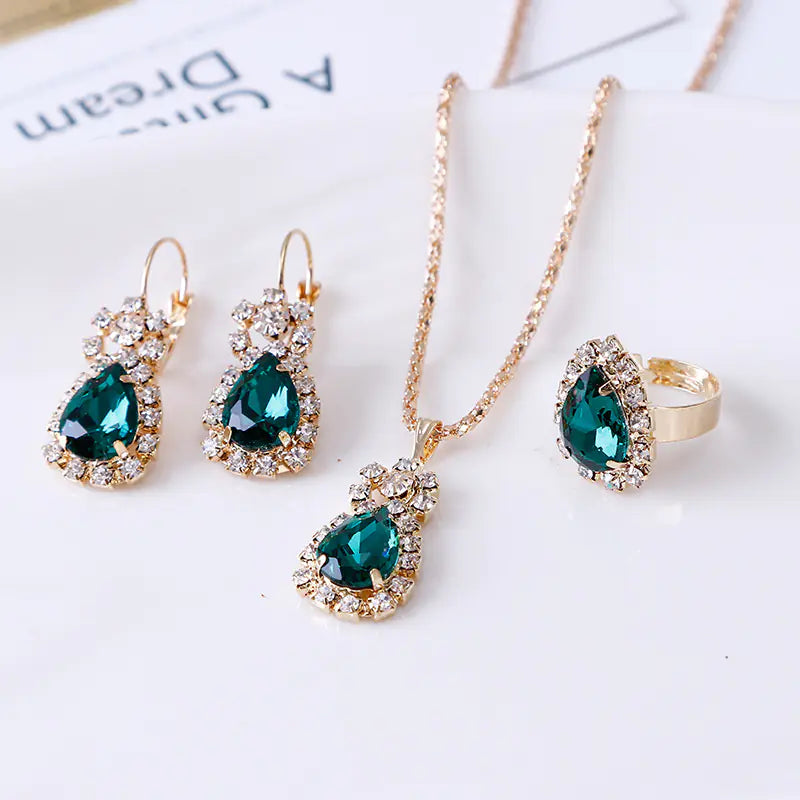 European Style Water Drop Jewelry Set for Brides - Mystic Edge