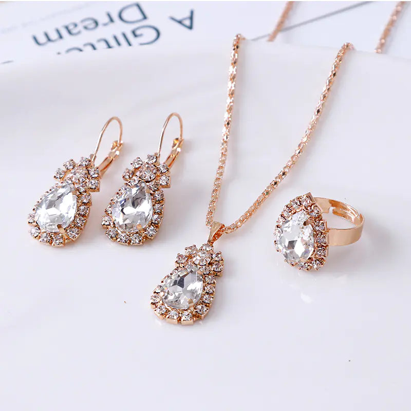 European Style Water Drop Jewelry Set for Brides - Mystic Edge