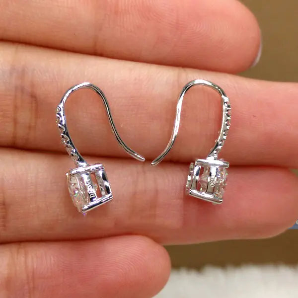 Square Ear Clips with Sparkling Zirconia Studs - Mystic Edge