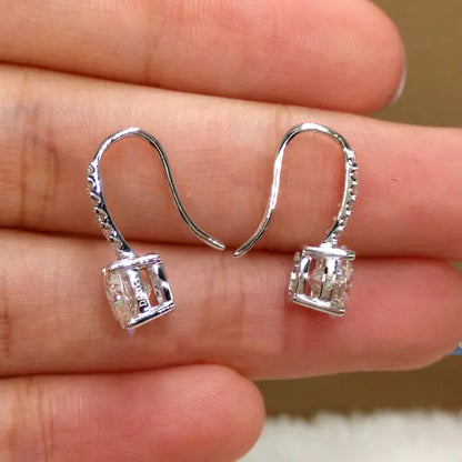 Square Ear Clips with Sparkling Zirconia Studs - Mystic Edge
