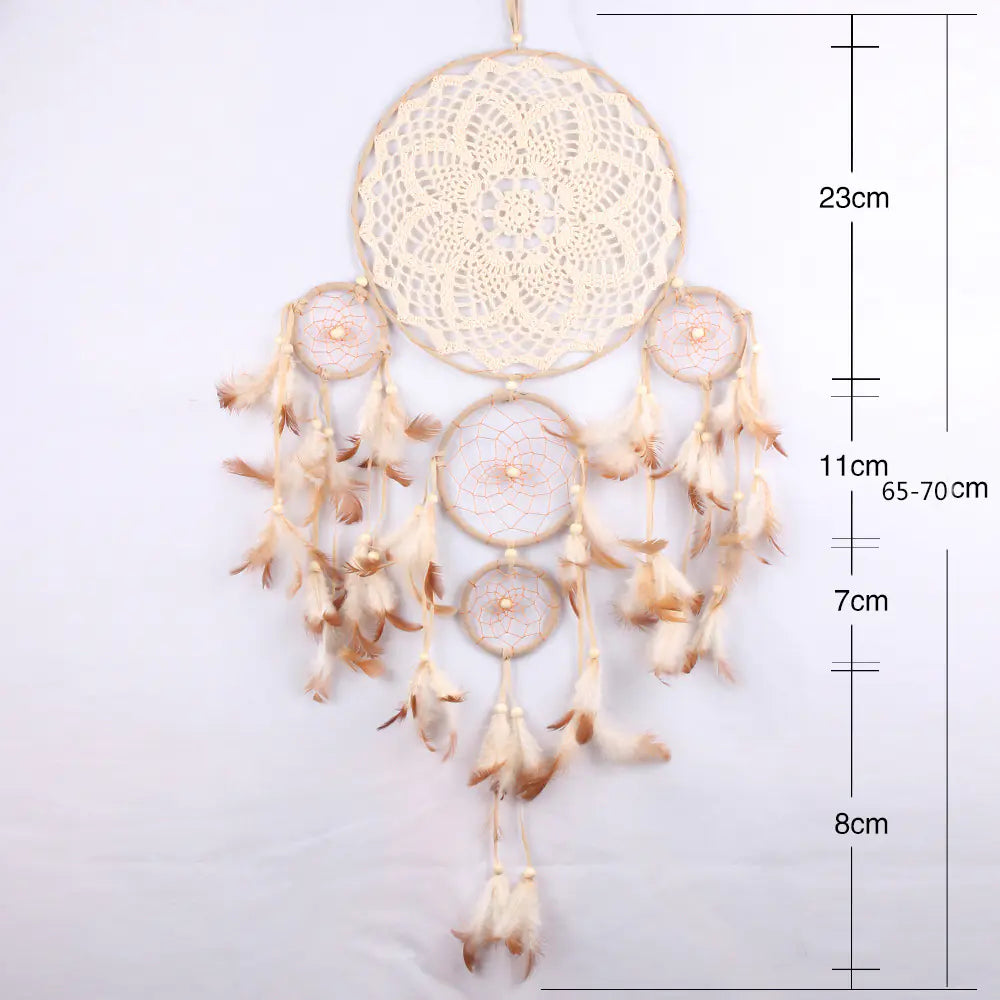 Nordic Style Dreamcatcher Wall Decor with Five Rings - Mystic Edge