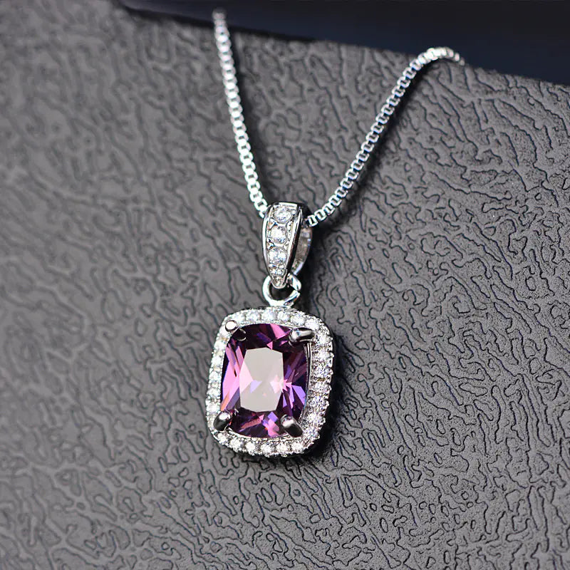 Square AAA Zircon Pendant Necklace for Women - Mystic Edge
