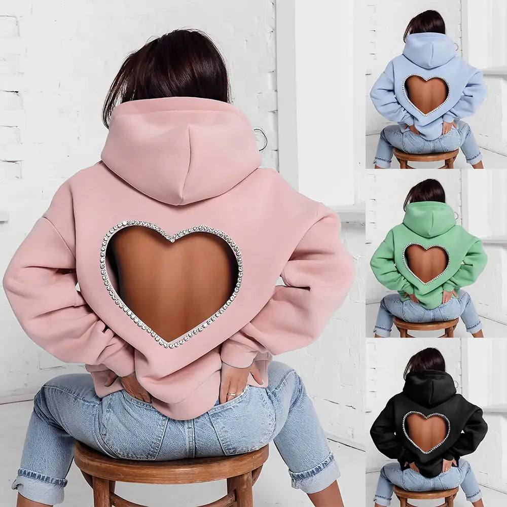 Loose Fit Women's Hooded Pullover Sweater - Mystic Edge