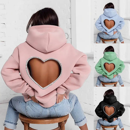 Loose Fit Women's Hooded Pullover Sweater - Mystic Edge