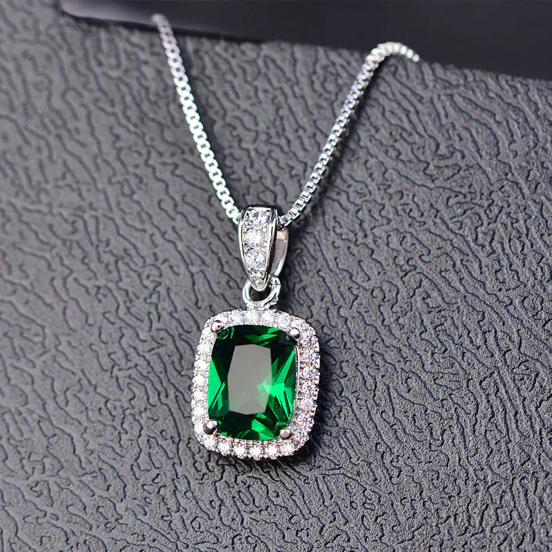 Square AAA Zircon Pendant Necklace for Women - Mystic Edge