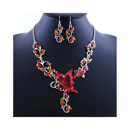 Butterfly Love Necklace Jewelry Set