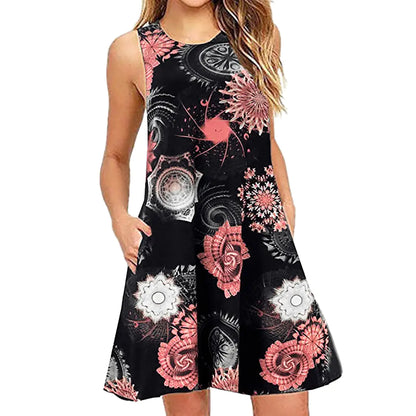 Sleeveless Relaxed Casual Back Zipper Dress - Mystic Edge