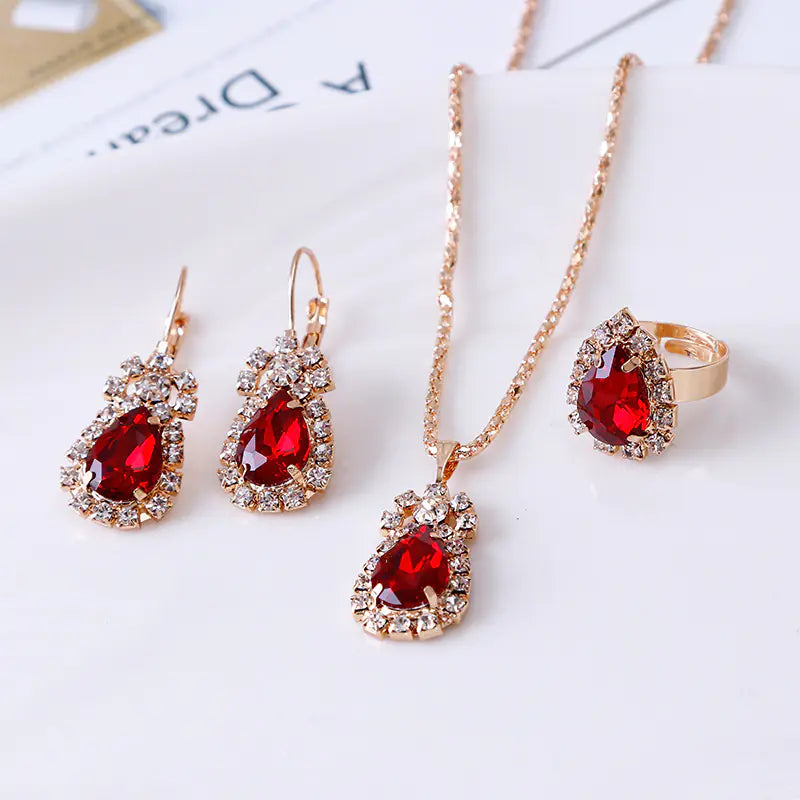 European Style Water Drop Jewelry Set for Brides - Mystic Edge
