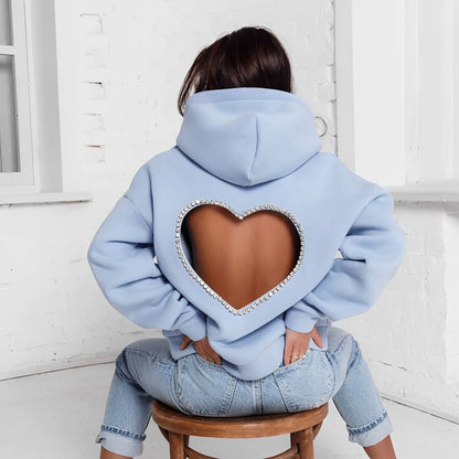Loose Fit Women's Hooded Pullover Sweater - Mystic Edge