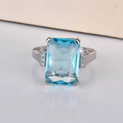 Fashionable Luxury Topaz Engagement Ring with Sapphire - Mystic Edge