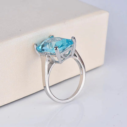 Fashionable Luxury Topaz Engagement Ring with Sapphire - Mystic Edge