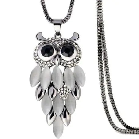 Owl Sweater Necklace, European Style Jewelry